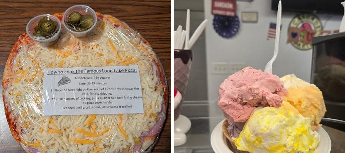 Loon Lake Pizza & Ice Cream Menu