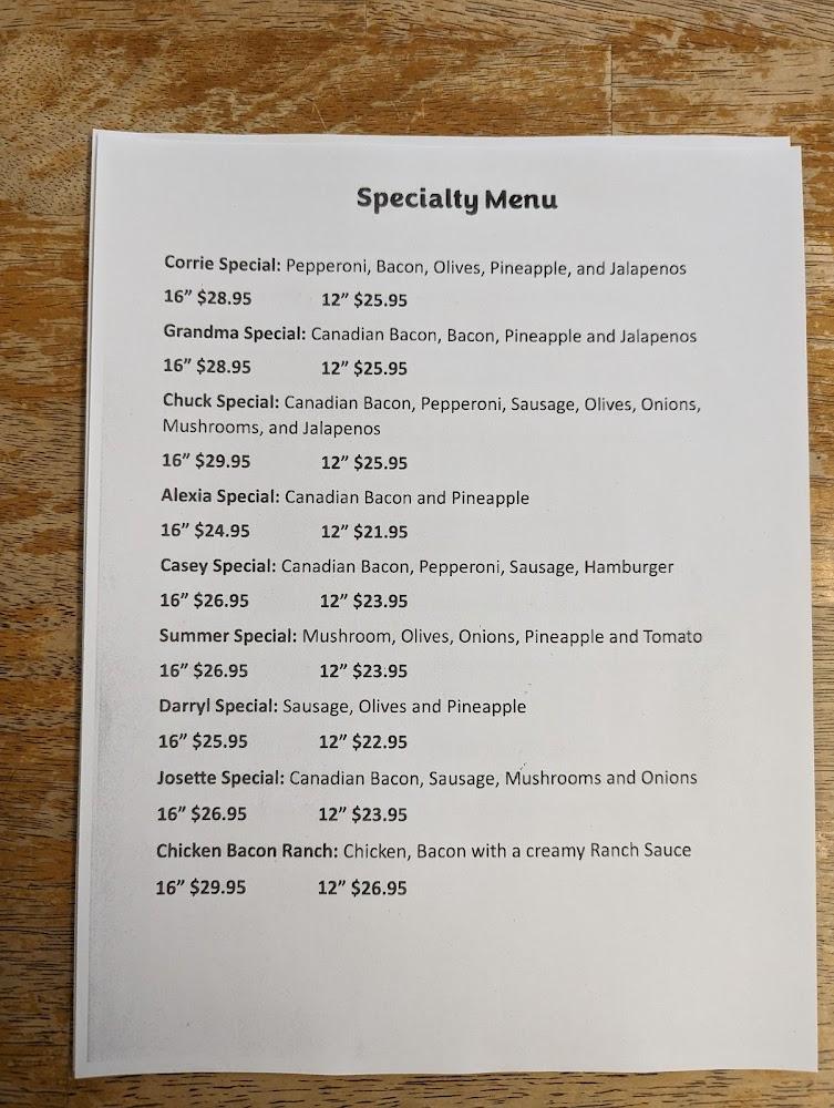 Loon Lake Pizza & Ice Cream Menu image 2